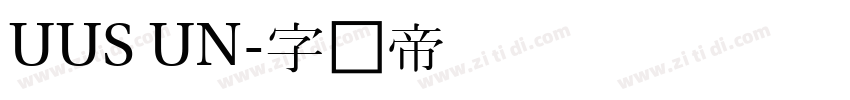 UUS UN字体转换
